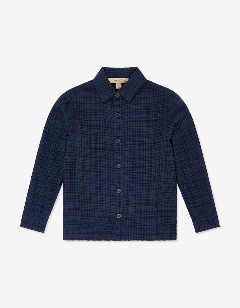 Bel-Air Boys Long Sleeve Shirt in Navy