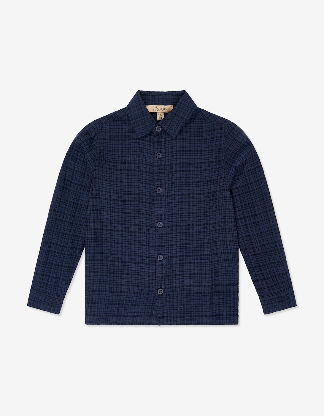 Bel-Air Boys Long Sleeve Shirt in Navy
