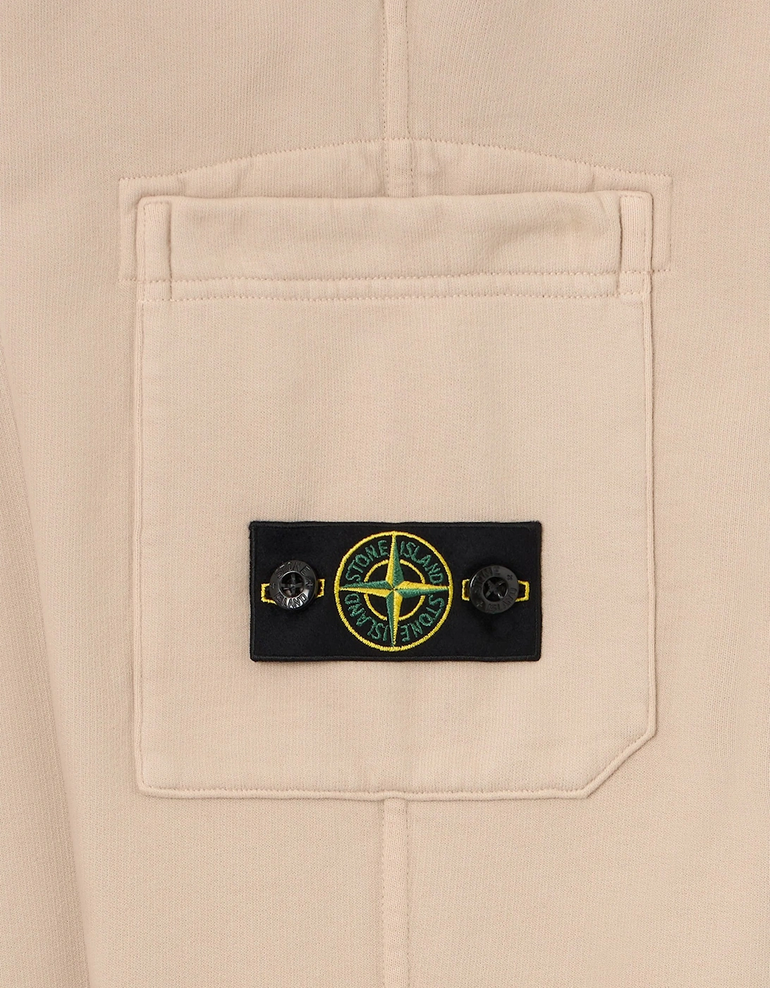 Stone Island Boys Brushed Cotton Fleece Joggers in Beige