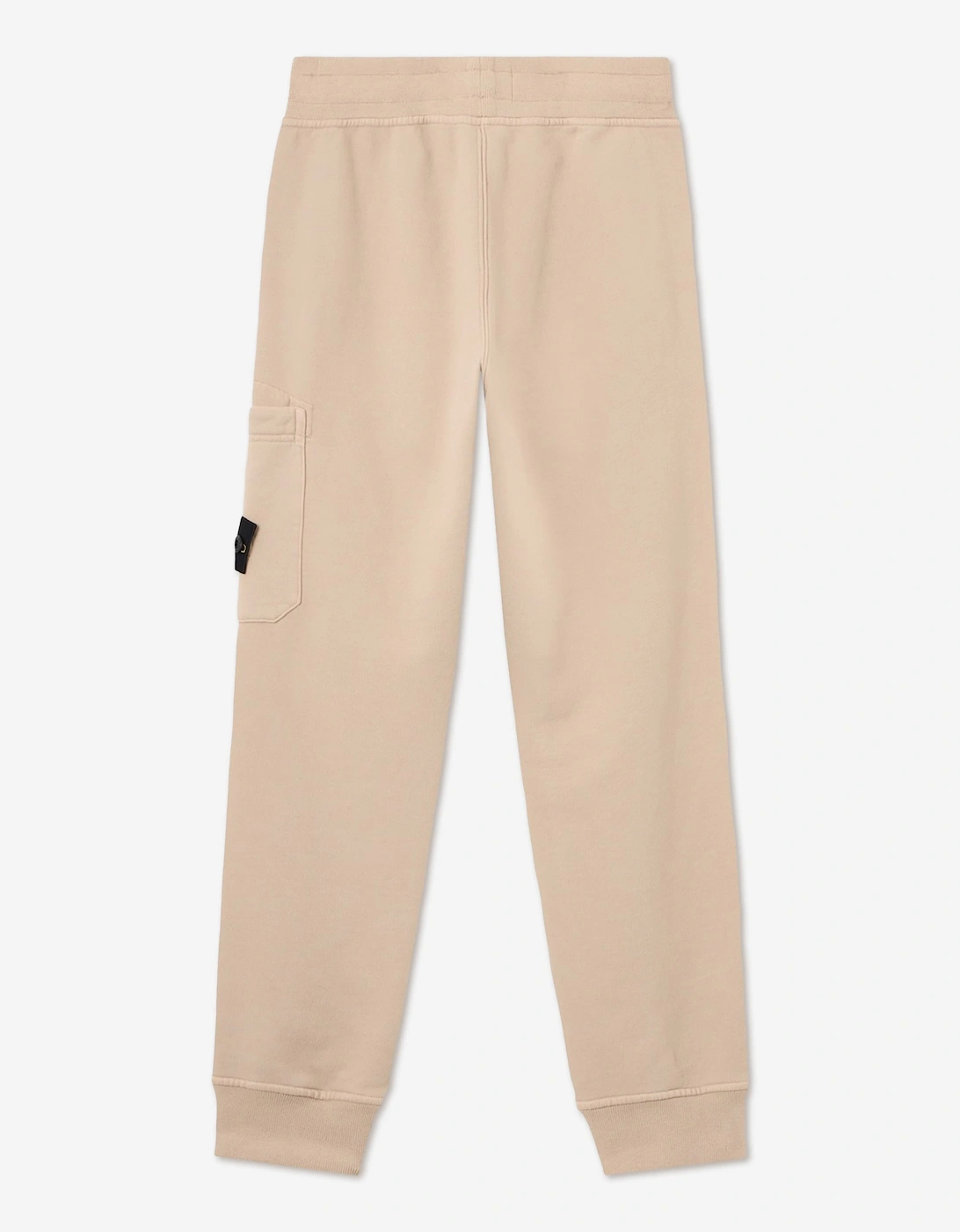 Stone Island Boys Brushed Cotton Fleece Joggers in Beige