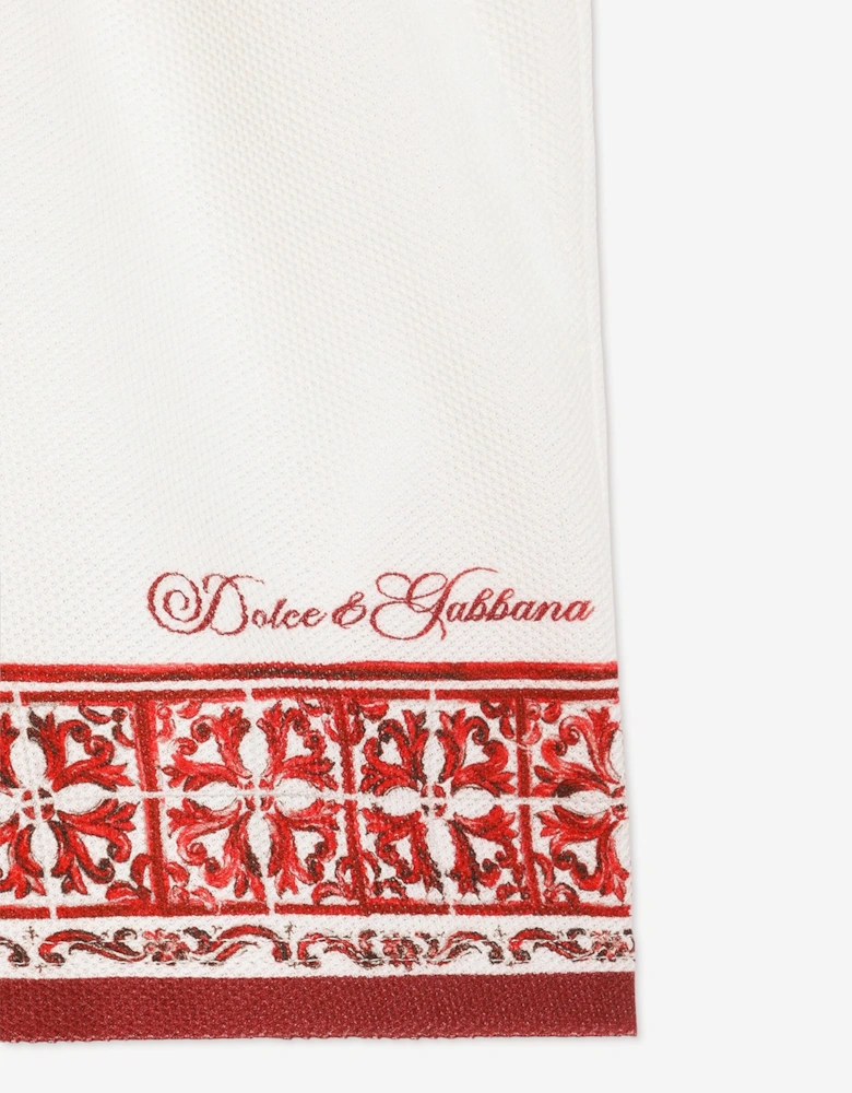 Dolce & Gabbana Baby Boys Majolica Logo Shorts in White