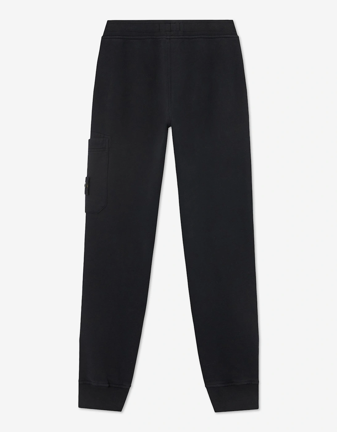 Stone Island Boys Brushed Cotton Fleece Joggers in Black