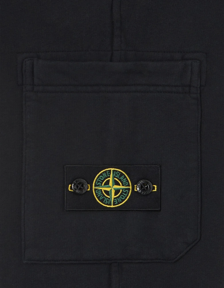 Stone Island Boys Brushed Cotton Fleece Joggers in Black