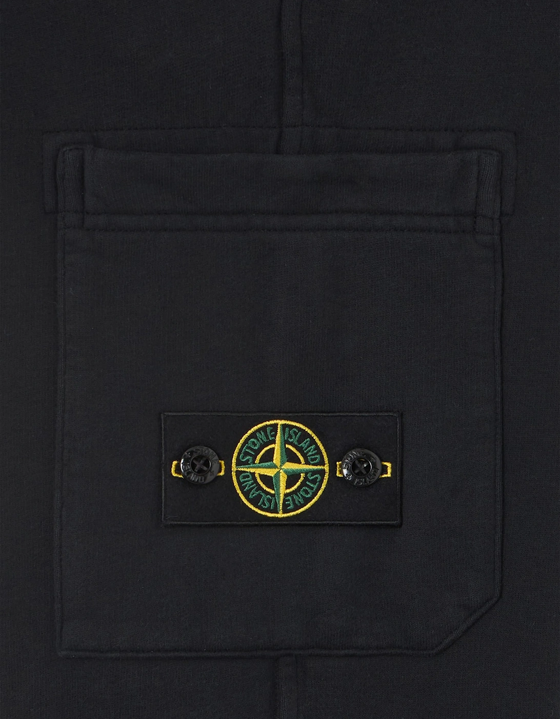 Stone Island Boys Brushed Cotton Fleece Joggers in Black