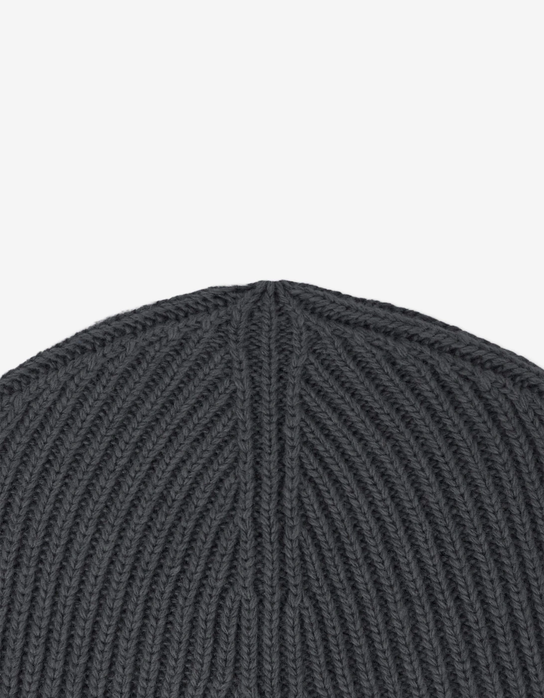Stone Island Boys Ribbed Wool Beanie in Black