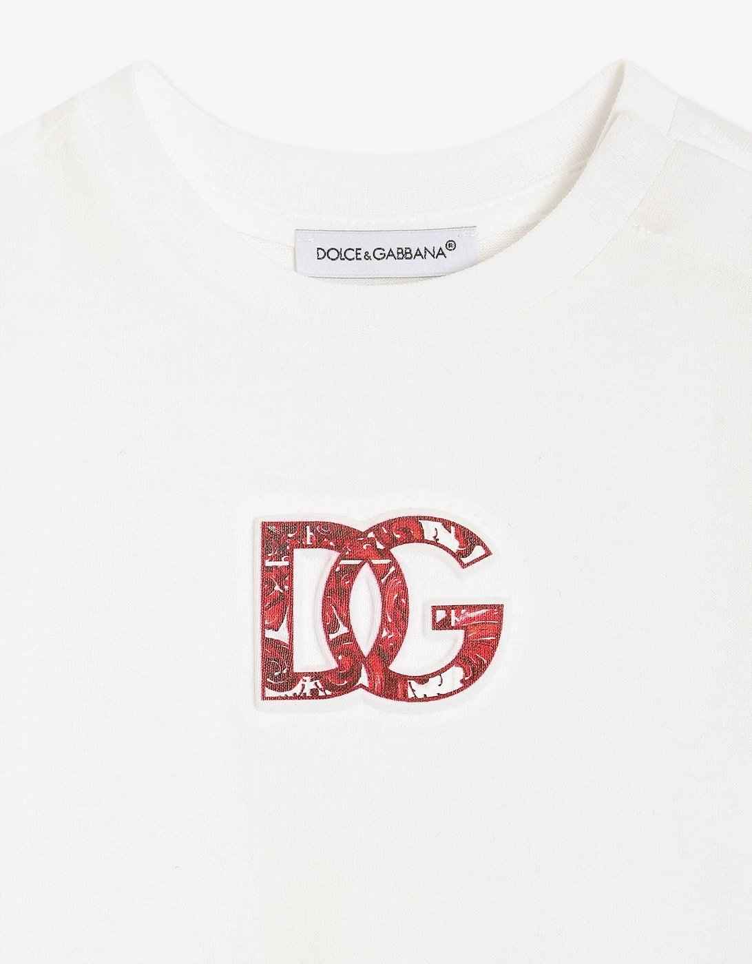 Dolce & Gabbana Baby Boys Majolica Logo T-Shirt in White