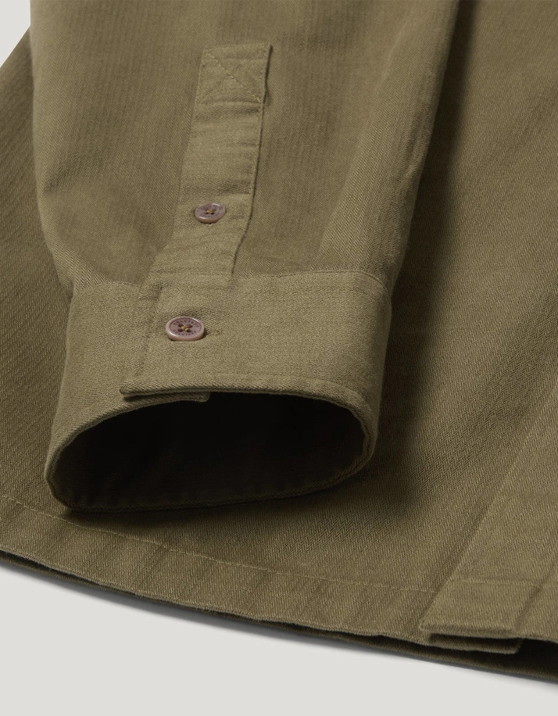 Belstaff Outpost Herringbone Shirt Khaki Green