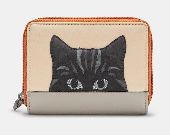 New Disguise Gatto Zip Round Purse in Mocha Y1250