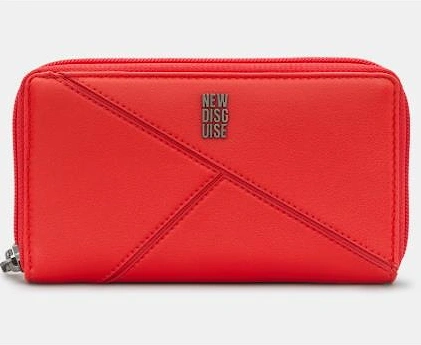 New Disguise Enigma Zip Round purse in red Y1258