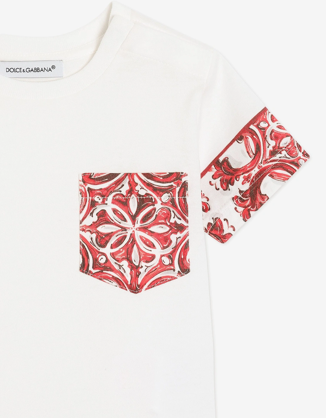 Dolce & Gabbana Baby Boys Majolica Pocket T-Shirt in White