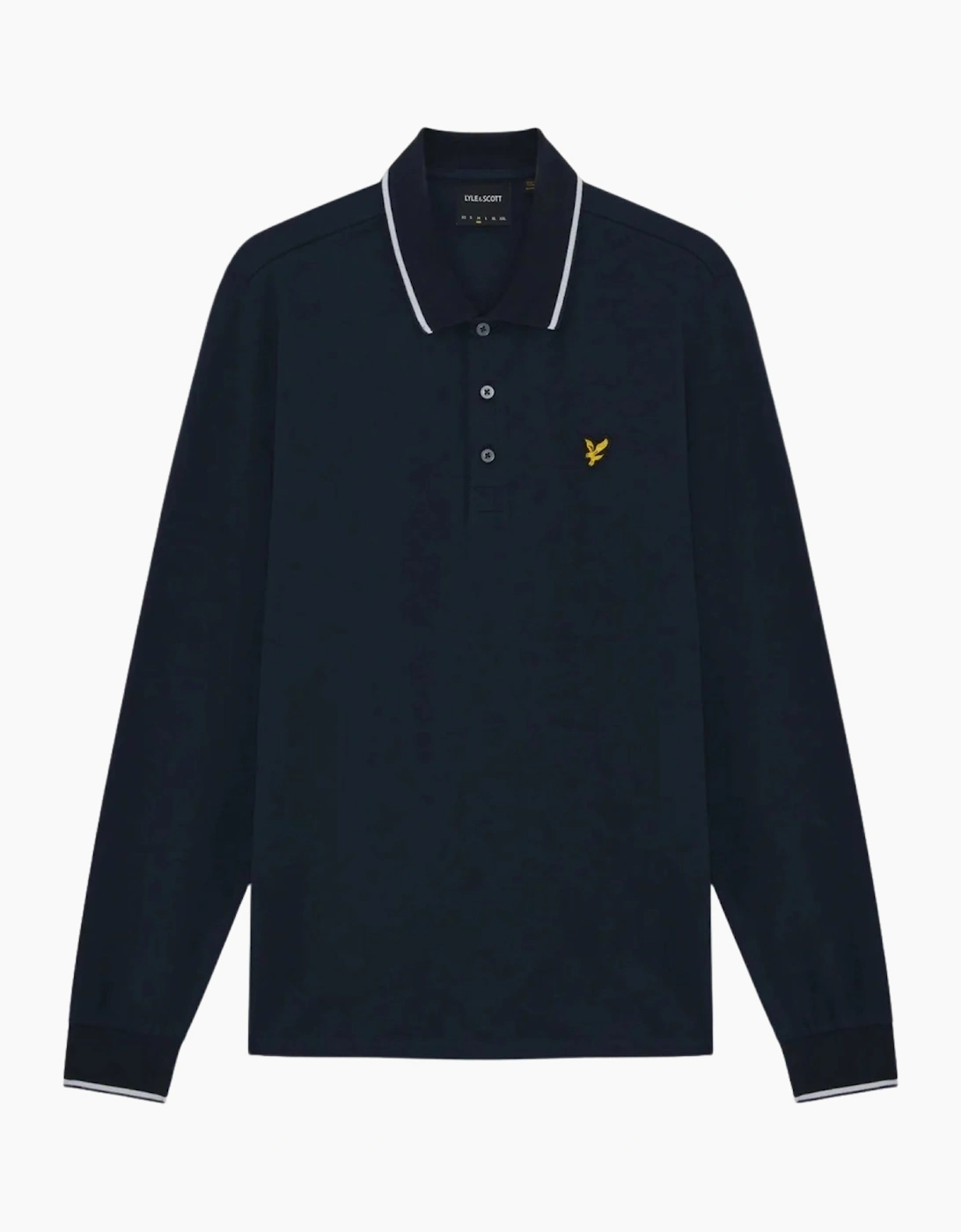 Lyle & Scott Mens Big & Tall Tipped Long Sleeve Polo Shirt