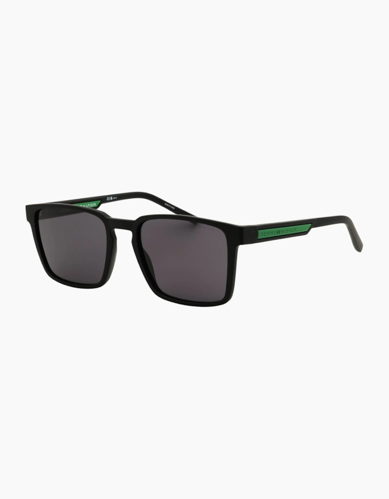 Tommy Hilfiger Matte Black Rectangle Sunglasses