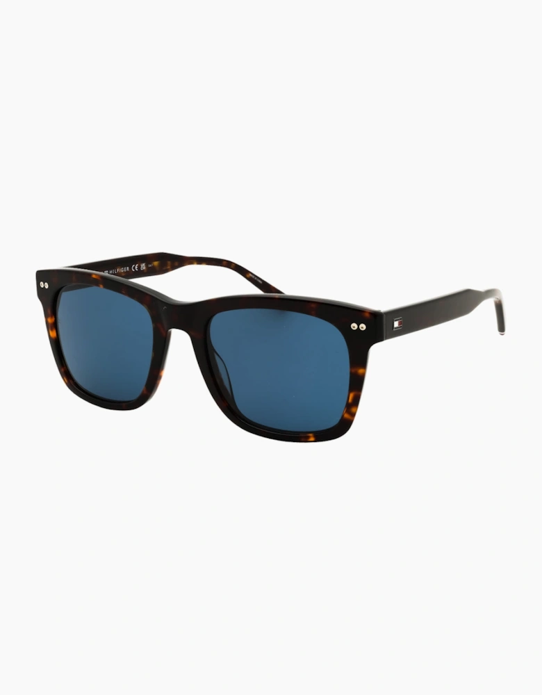 Tommy Hilfiger Blue Lens Tortoise Brown Framed Sunglasses