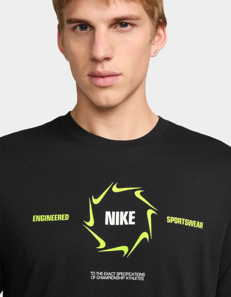 Nike Sportswear Men's T-Shirt Black/Neon