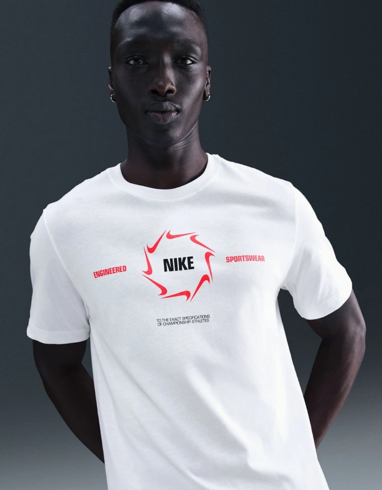 Nike Sportswear Men's T-Shirt White/Red