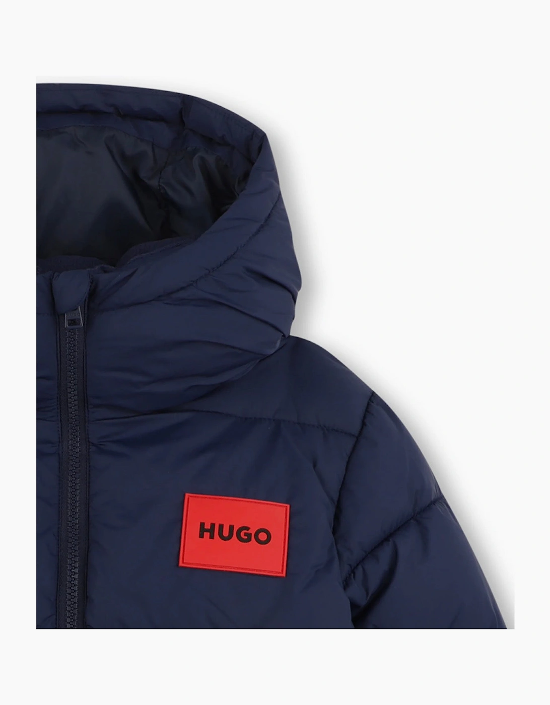 HUGO BOYS NAVY PUFFER JACKET G01254