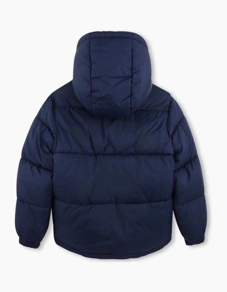 HUGO BOYS NAVY PUFFER JACKET G01254