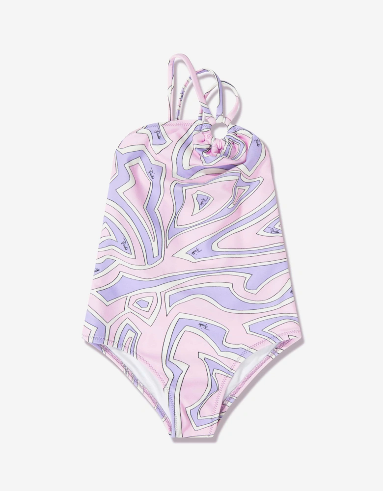 PUCCI Girls Rose Bloom Swimsuit in Pink