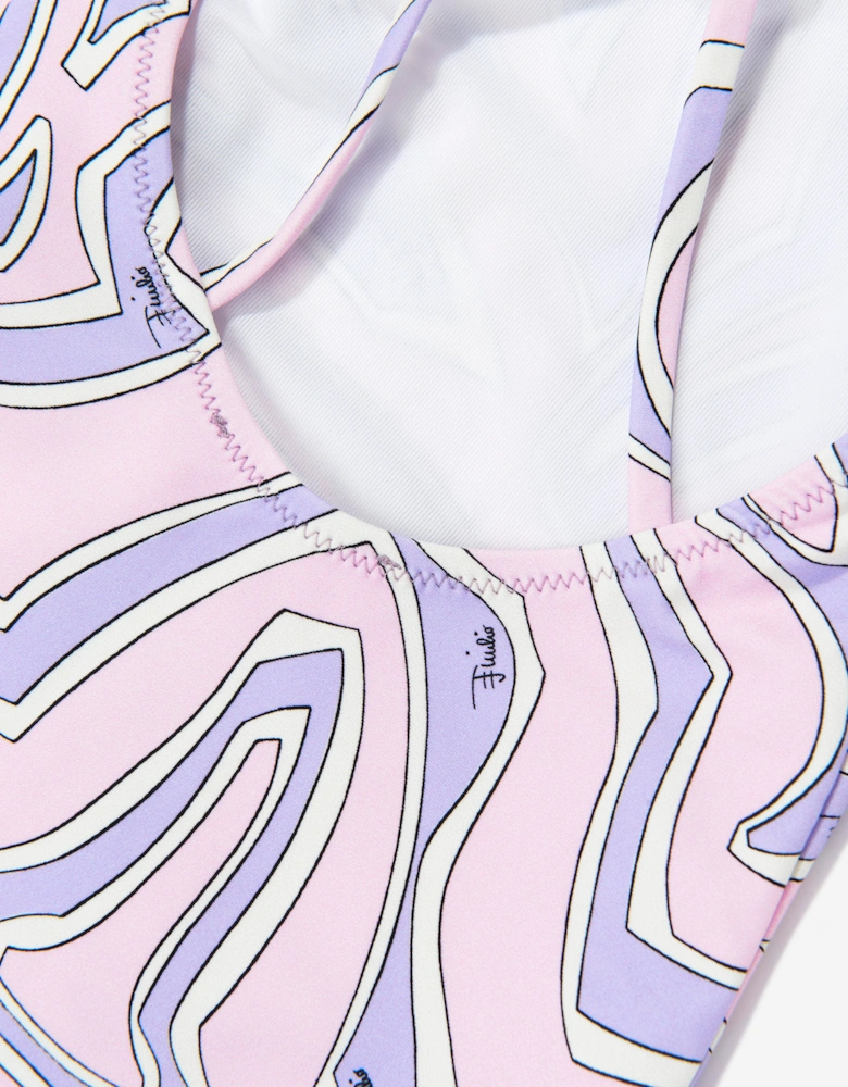PUCCI Girls Rose Bloom Swimsuit in Pink