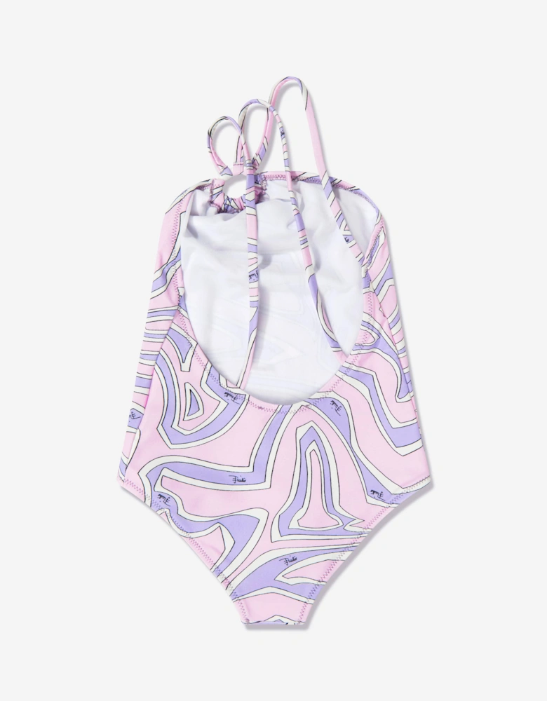 PUCCI Girls Rose Bloom Swimsuit in Pink