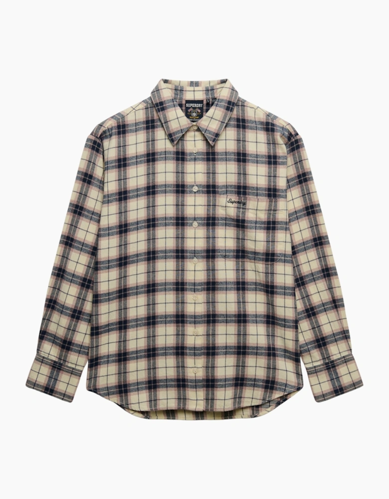 Superdry Womens Check Flannel Relaxed Long Sleeve Shirt