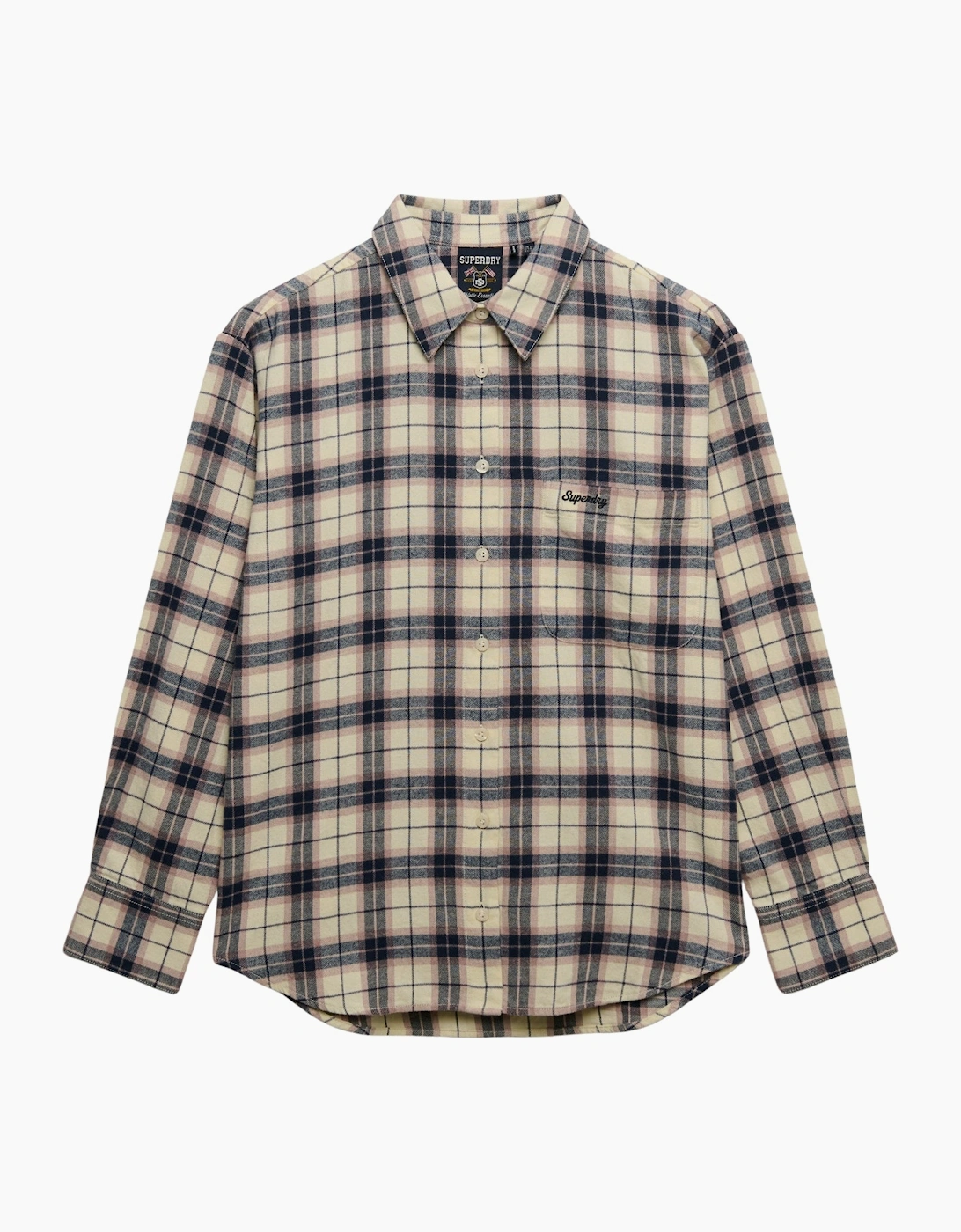 Superdry Womens Check Flannel Relaxed Long Sleeve Shirt
