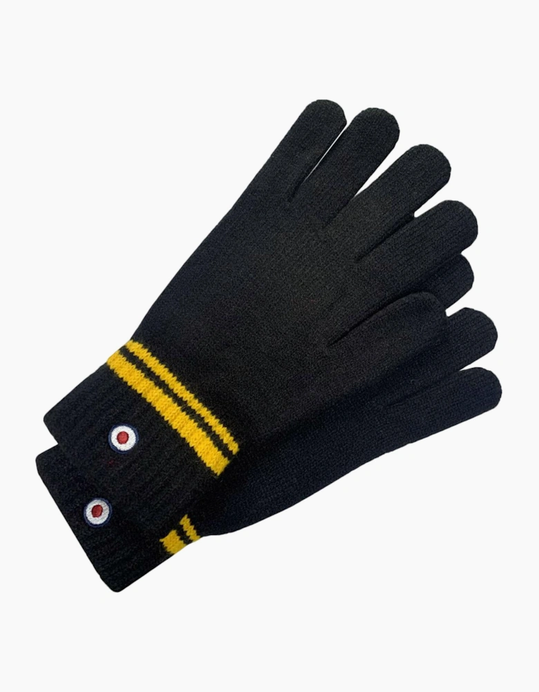 Lambretta Mens Original Fine Knit Striped Gloves