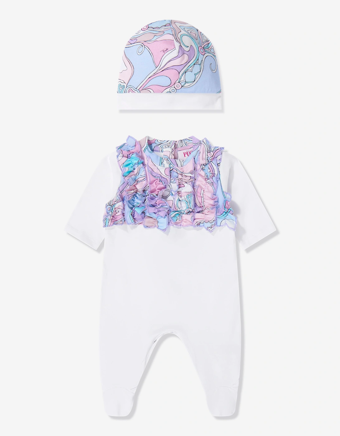 PUCCI Baby Girls Babygrow Gift Set in White