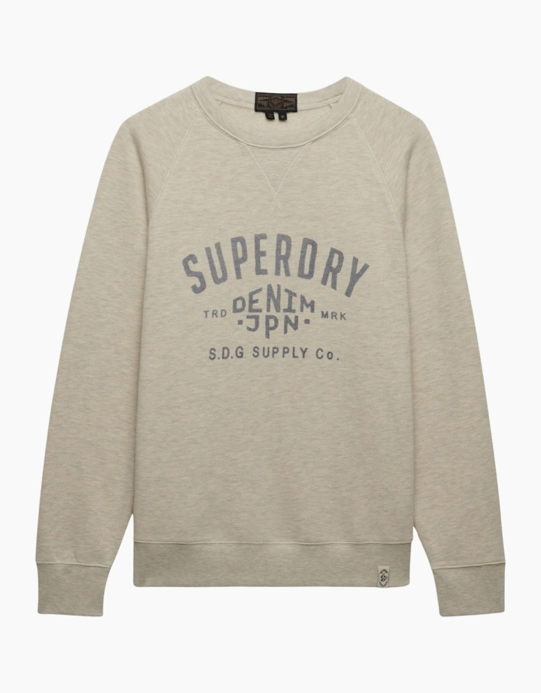 Superdry Mens The Merchant Store Vintage Print Sweatshirt