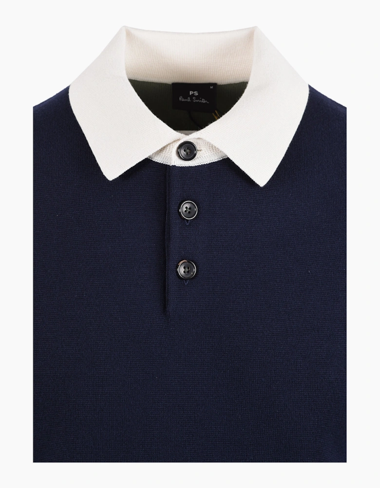 PAUL SMITH LONG SLEEVE POLO BLUE