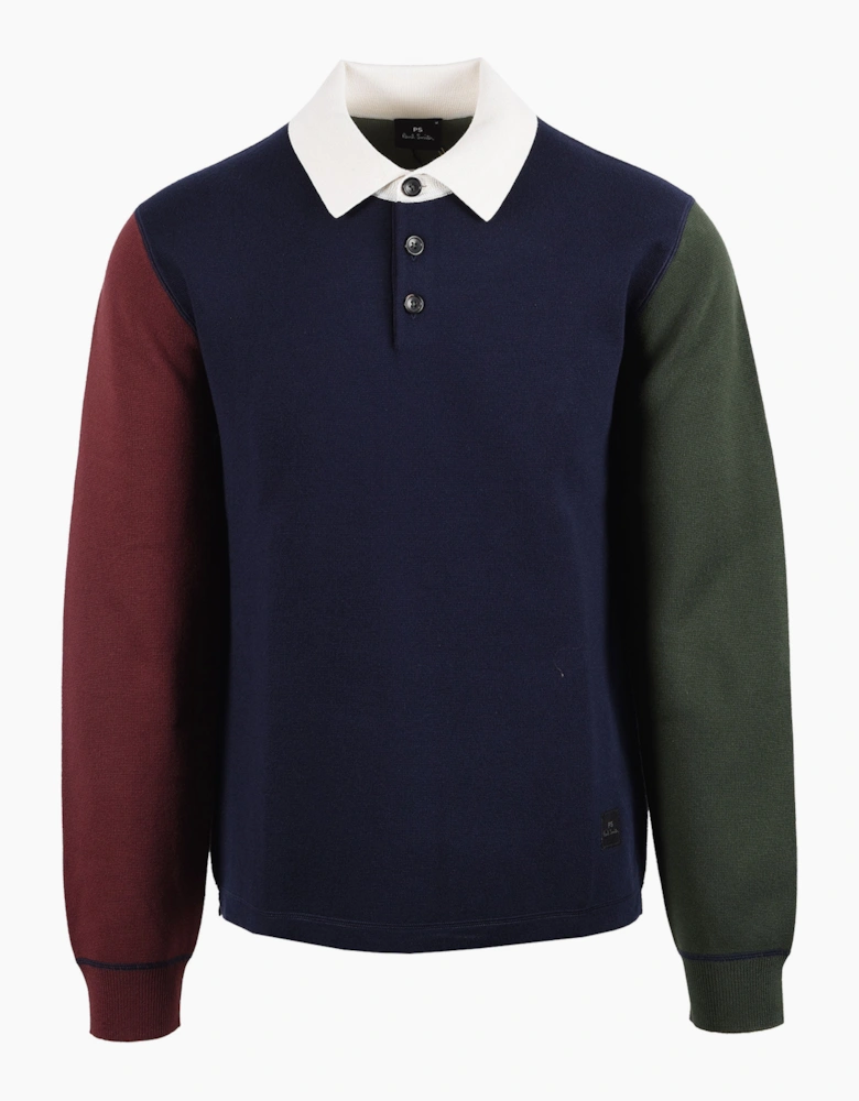 PAUL SMITH LONG SLEEVE POLO BLUE