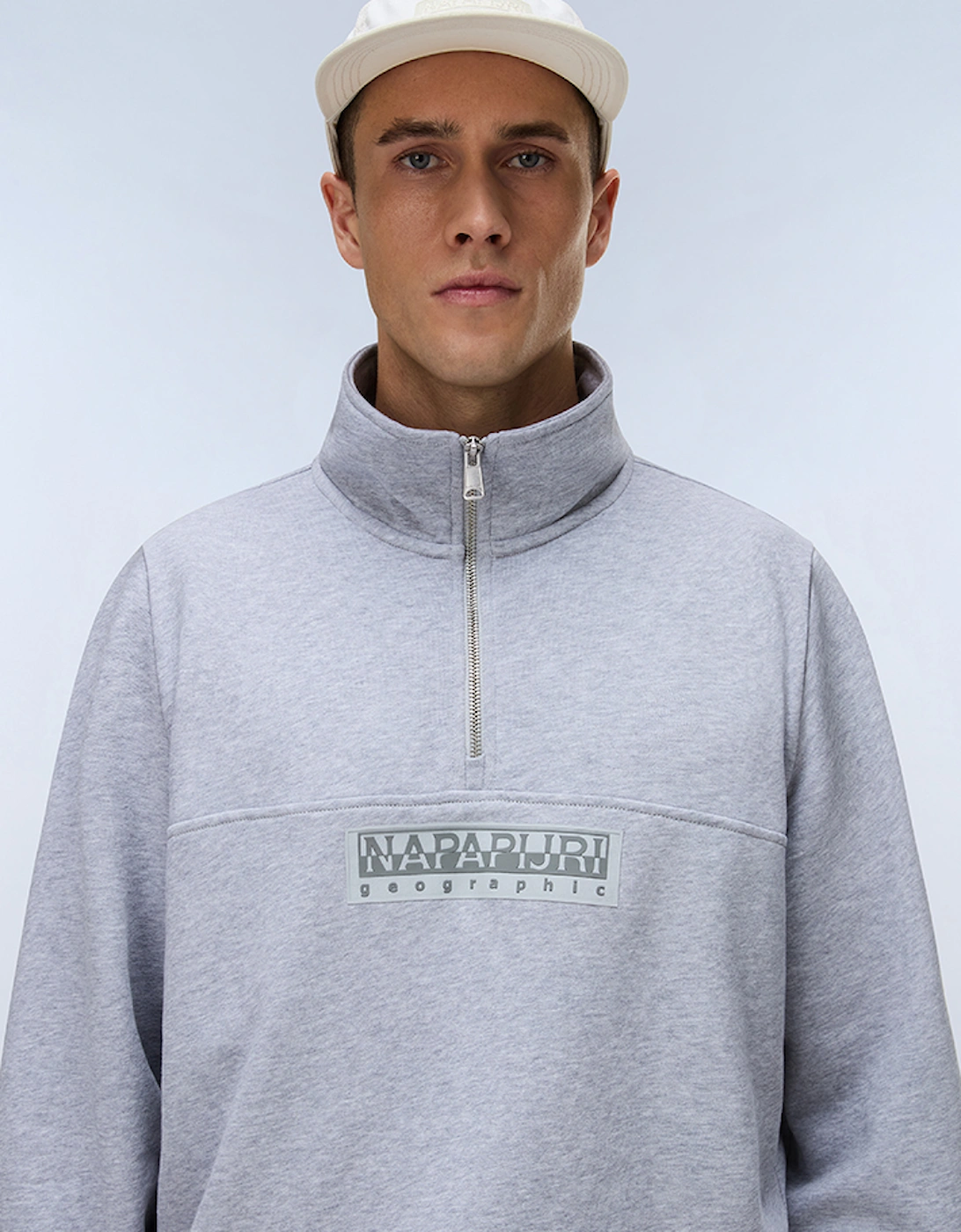Napapijri Box Logo French Terry 1/2 Zip Sweatshirt