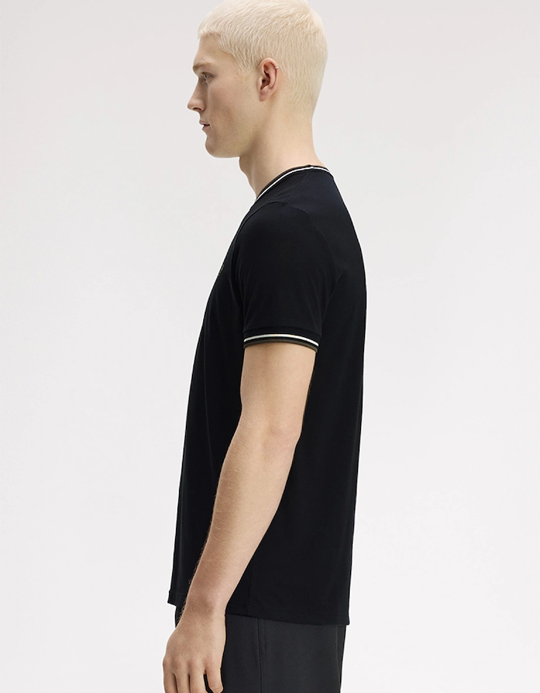 Fred Perry Men's Grey Twin Tipped T-Shirt - Size 42 - Image 4