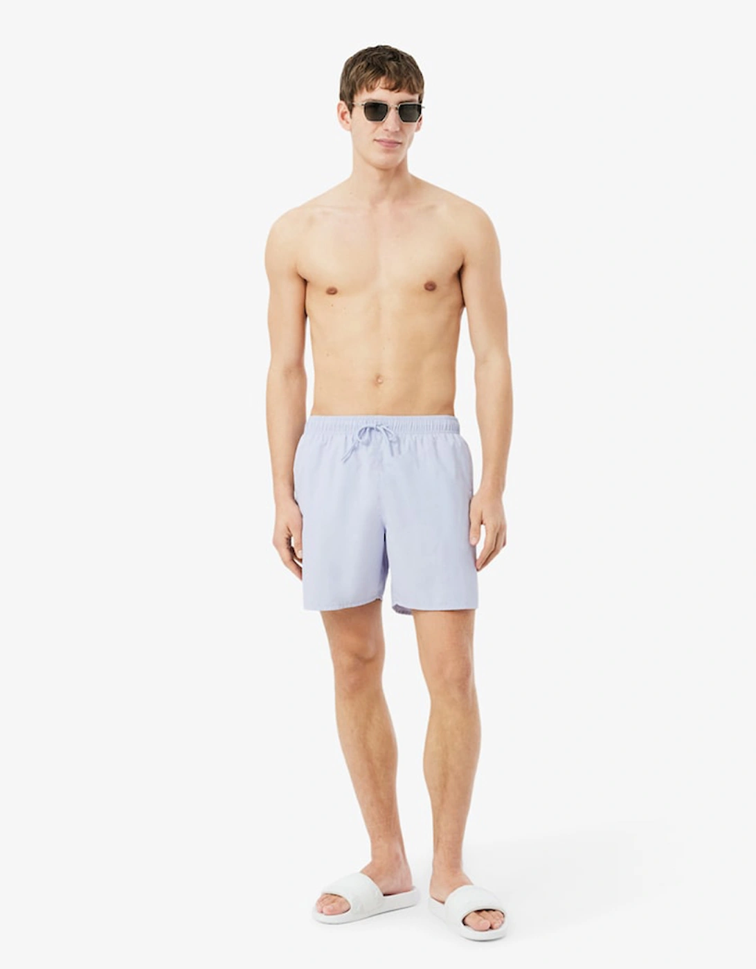 Lacoste Mid Length Monochrome Swim Trunks