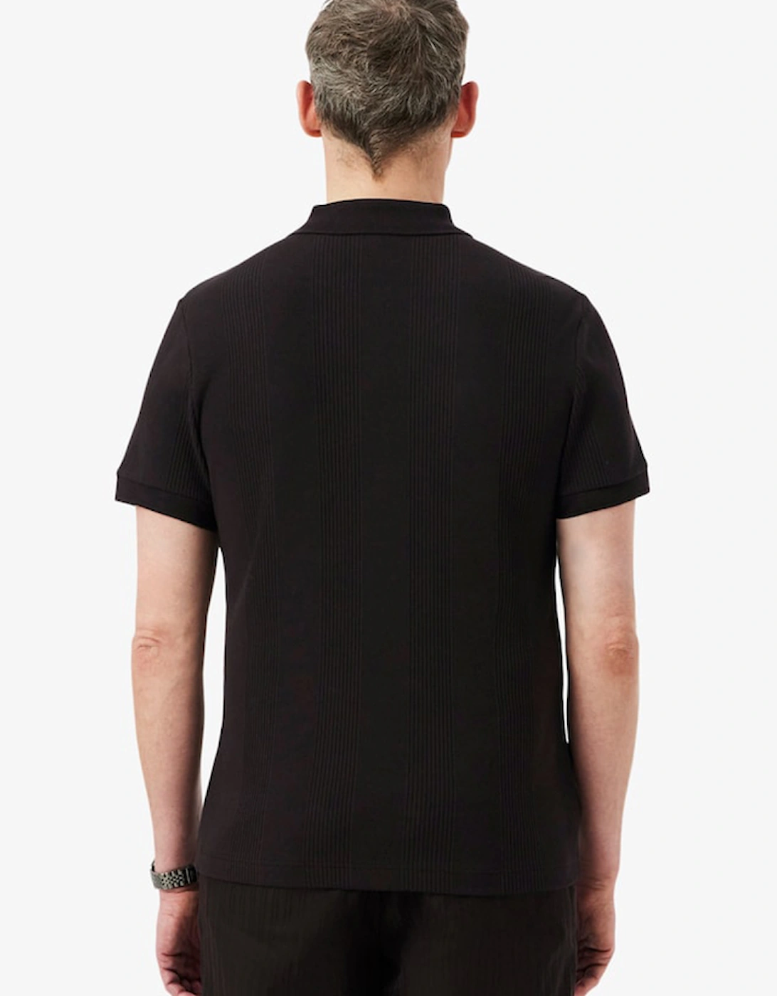 Lacoste Regular Fit Ribbed Knit Polo Shirt
