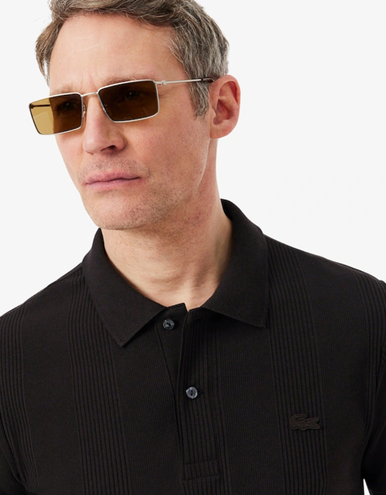 Lacoste Regular Fit Ribbed Knit Polo Shirt