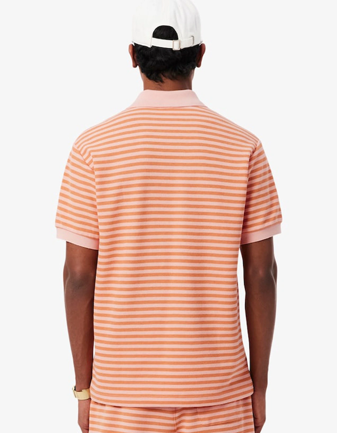 Lacoste Classic Fit Textured Striped Polo Shirt