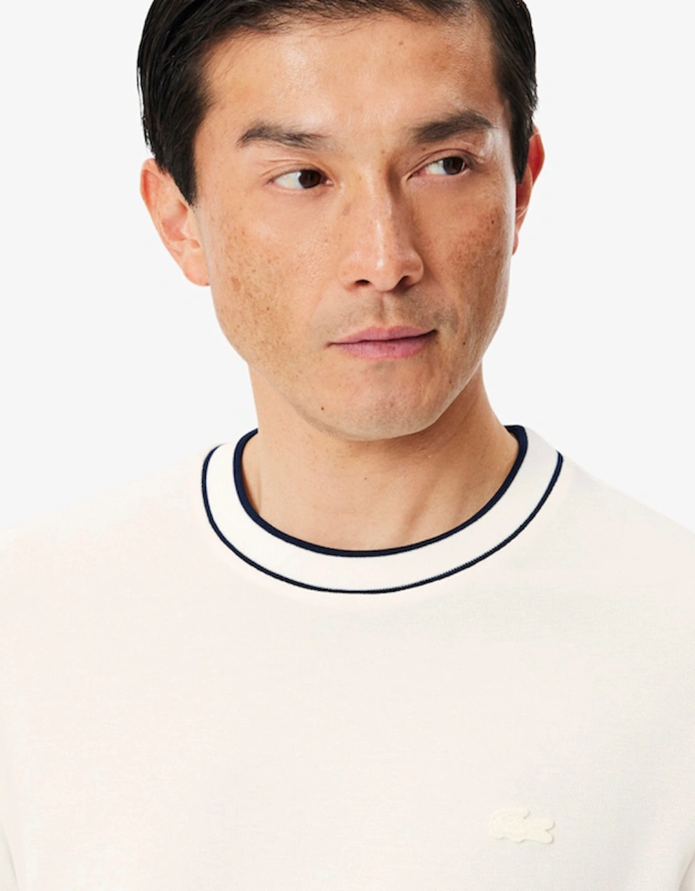 Lacoste Stretch Pique Stripe Collar T-Shirt