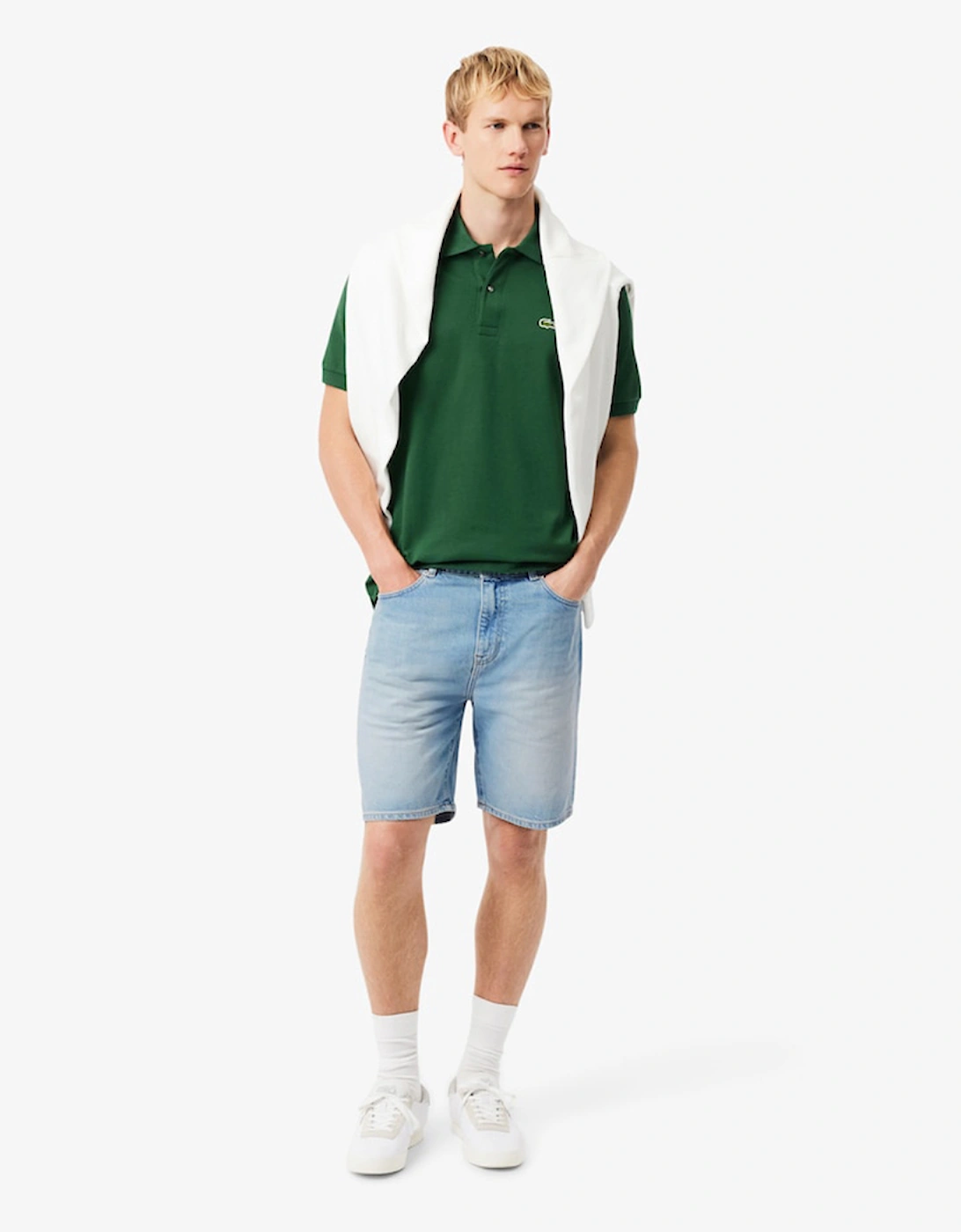 Lacoste Straight Fit Denim Bermuda Shorts