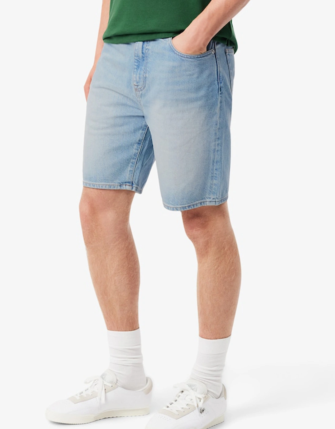 Lacoste Straight Fit Denim Bermuda Shorts