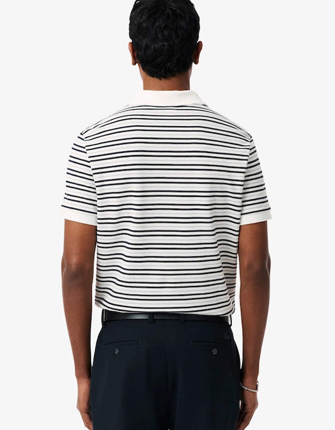 Lacoste Classic Fit Striped Petit Piqué Polo Shirt