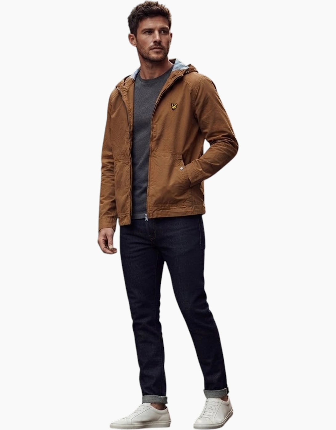 Lyle and Scott Mens Overhead Jacket Full Zip Lightweight Casual Summer Outwear