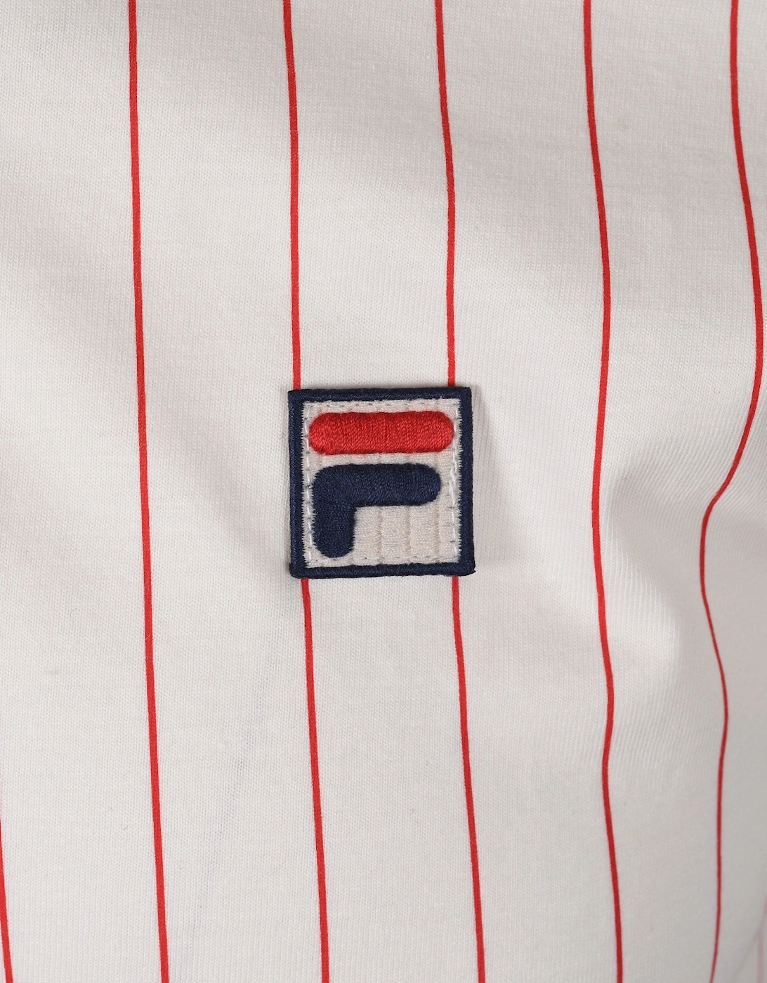 Fila Vintage Classic Vintage Striped Polo Shirt Gardenia/Fila Navy/Fila Red