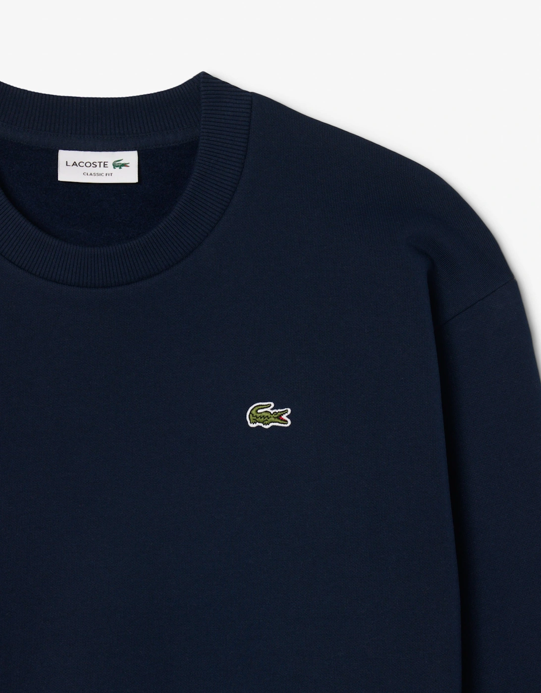 Lacoste Fleece Mens Classic Fit Sweater - Navy Blue 166