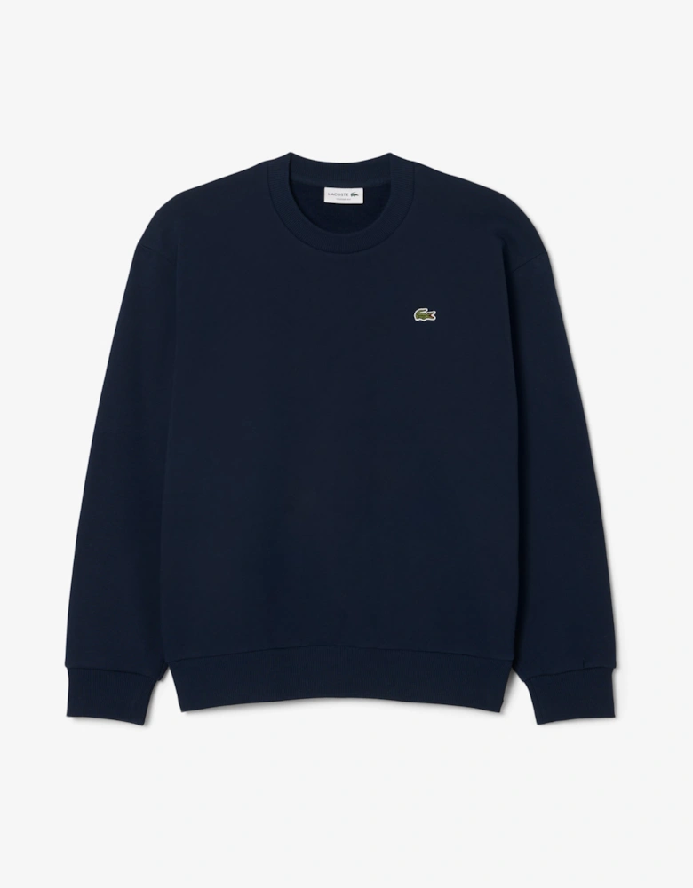 Lacoste Fleece Mens Classic Fit Sweater - Navy Blue 166