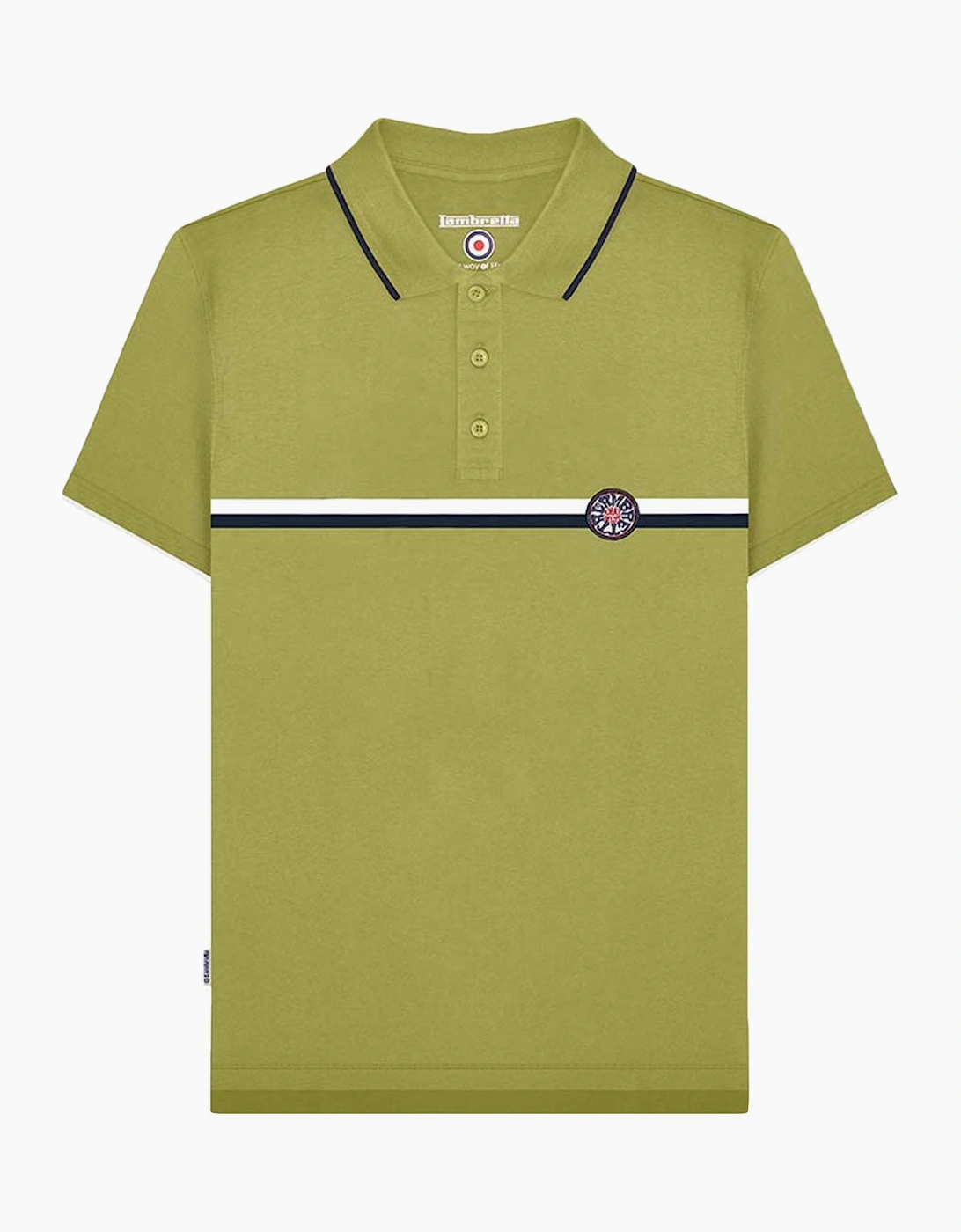 Lambretta Mens Badge Logo Short Sleeve Cotton Polo Shirt