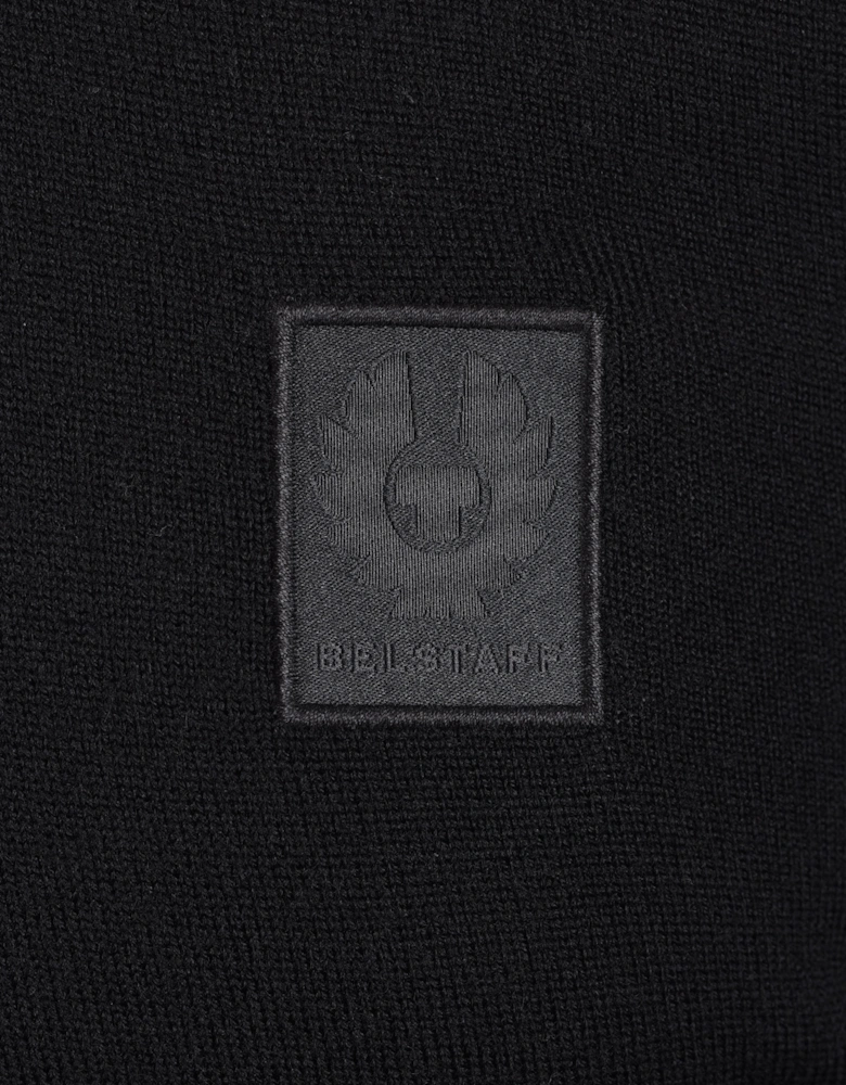 BELSTAFF COLDEN MERINO QUARTER ZIP BLACK