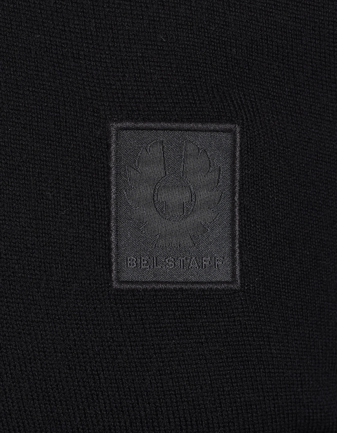 BELSTAFF COLDEN MERINO QUARTER ZIP BLACK