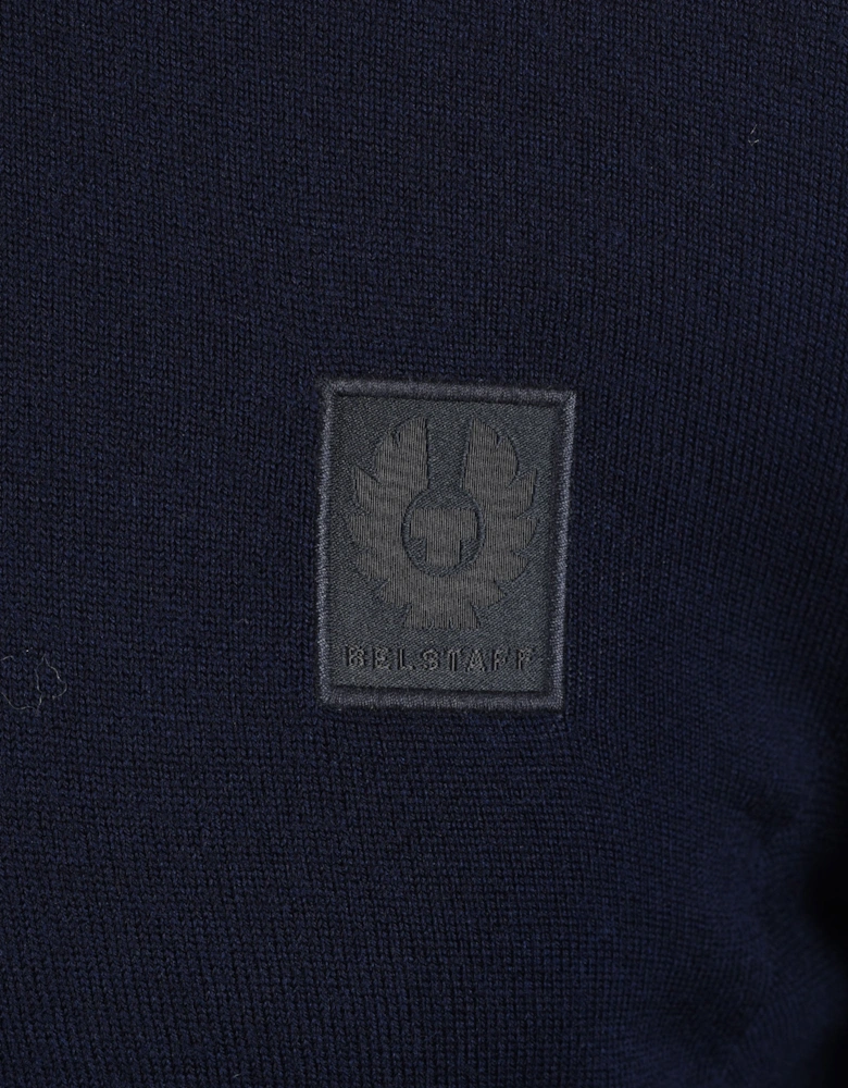 BELSTAFF COLDEN MERINO QUARTER ZIP DARK INK