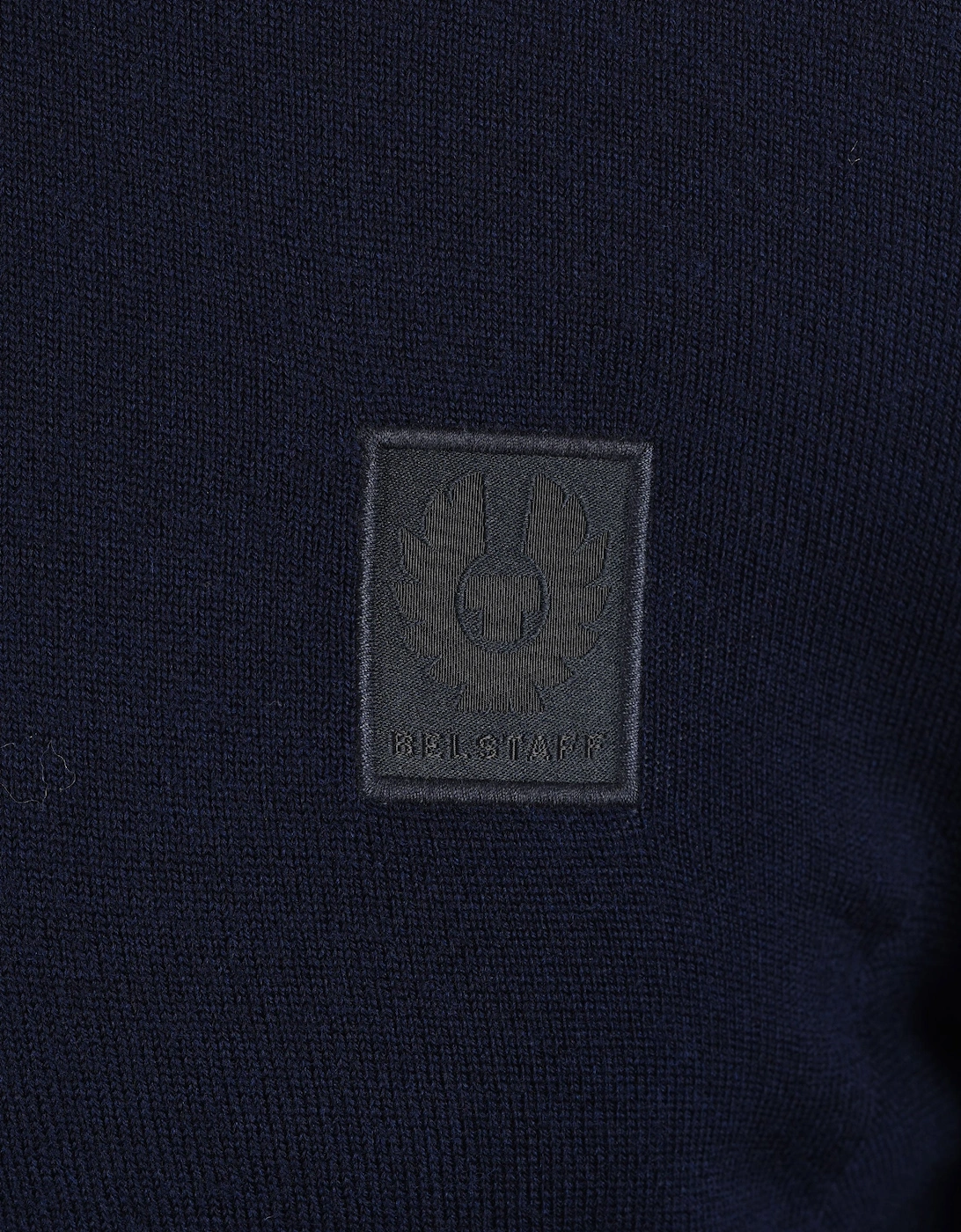 BELSTAFF COLDEN MERINO QUARTER ZIP DARK INK